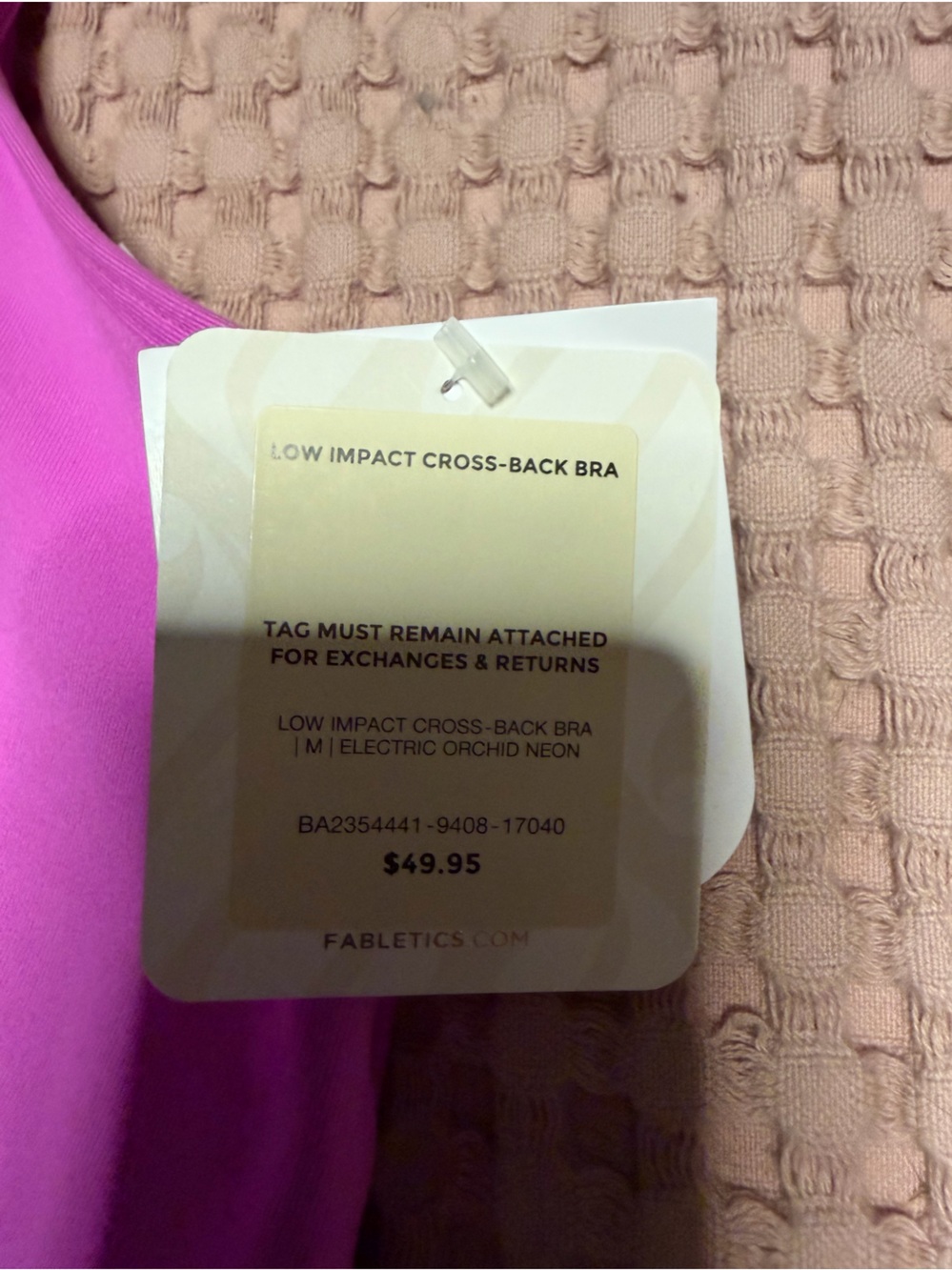 Fabletics Purple & Magenta Leggings and NWT sports bra MEDIUM Women Outfit fitne - Picture 3 of 5